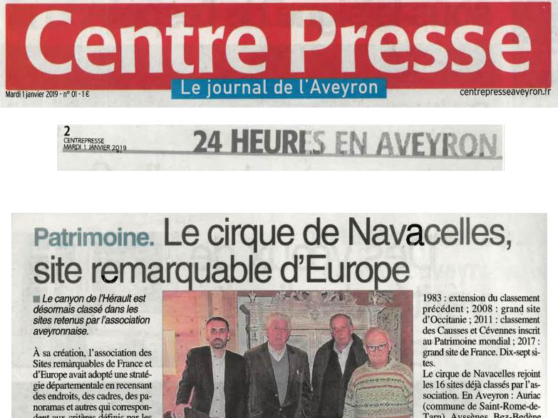 Centre Presse - Le cirque de Navacelles, site remarquable d'Europe