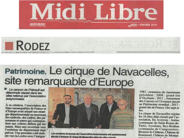 Midi Libre - Le cirque de Navacelles, site remarquable d'Europe